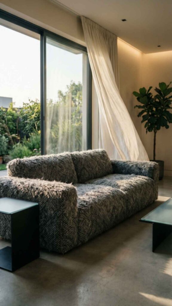 Textured Sofa for Visual Interest