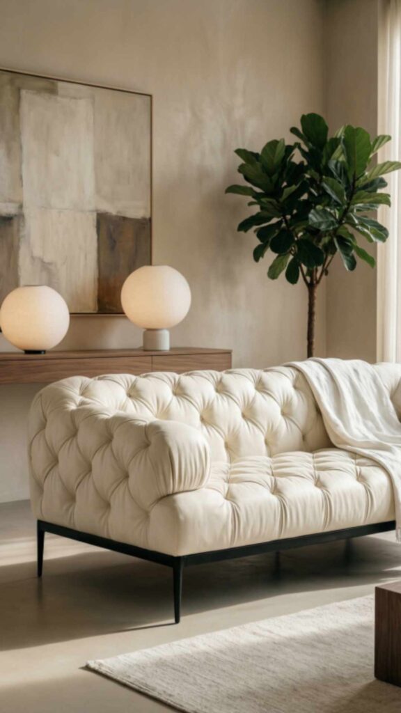 Tufted Sofa for Elegant Detail