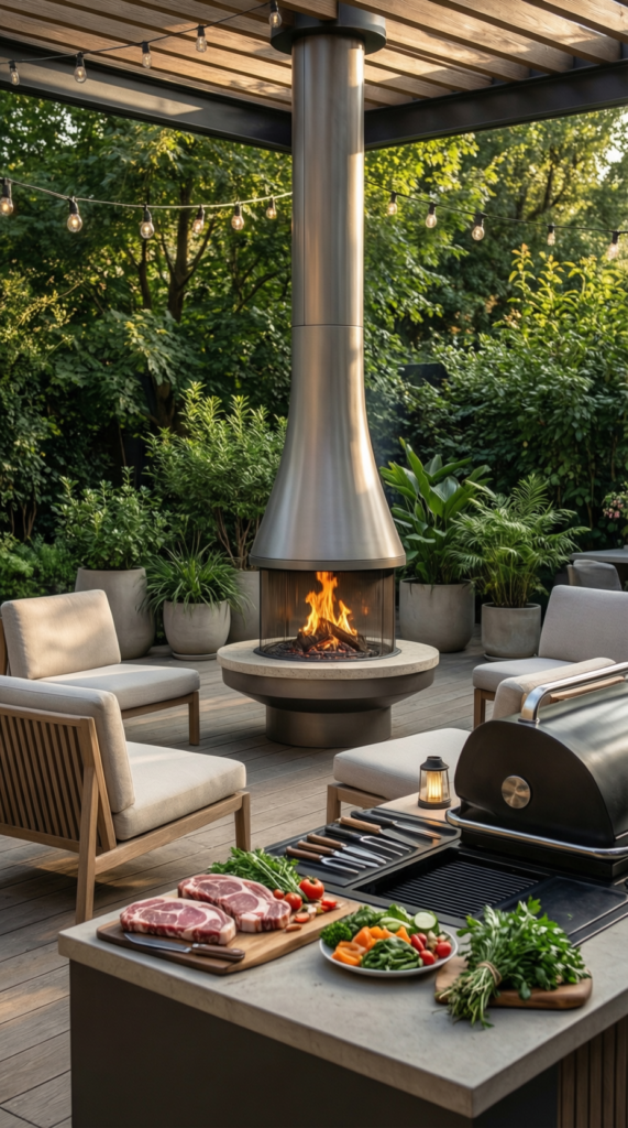 BBQ Patio with Outdoor FireplaceÂ