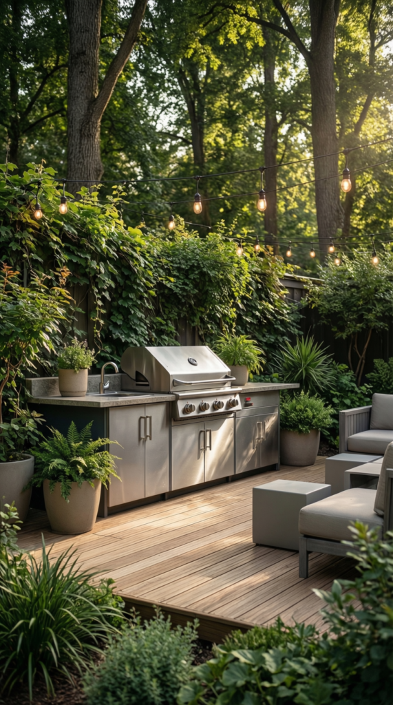 Garden-Integrated Grill AreaÂ