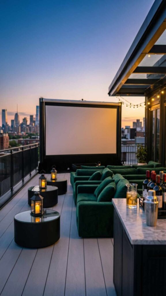 Rooftop Cinema Setup