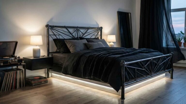 Black Metal Bed Frame Bedroom Ideas