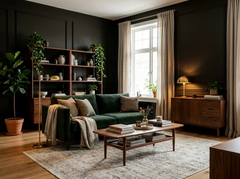 24 Black Living Room Ideas That Still Feel Warm