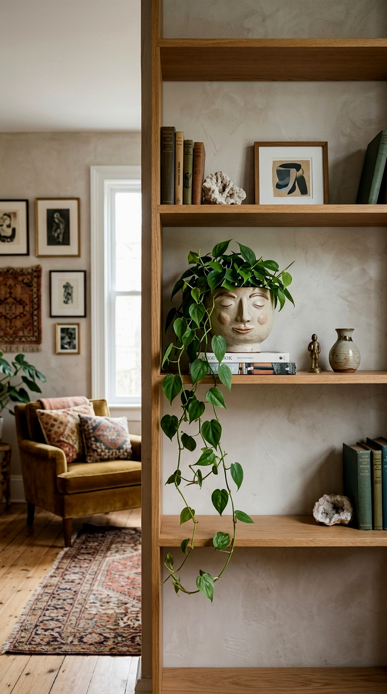 12. End with living green in an interesting pot