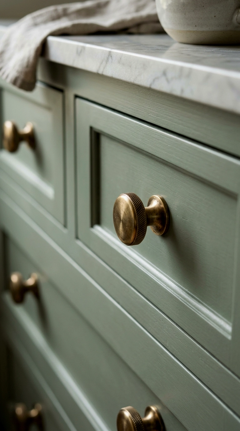 2. Swap plastic feeling handles and knobs for metal ones