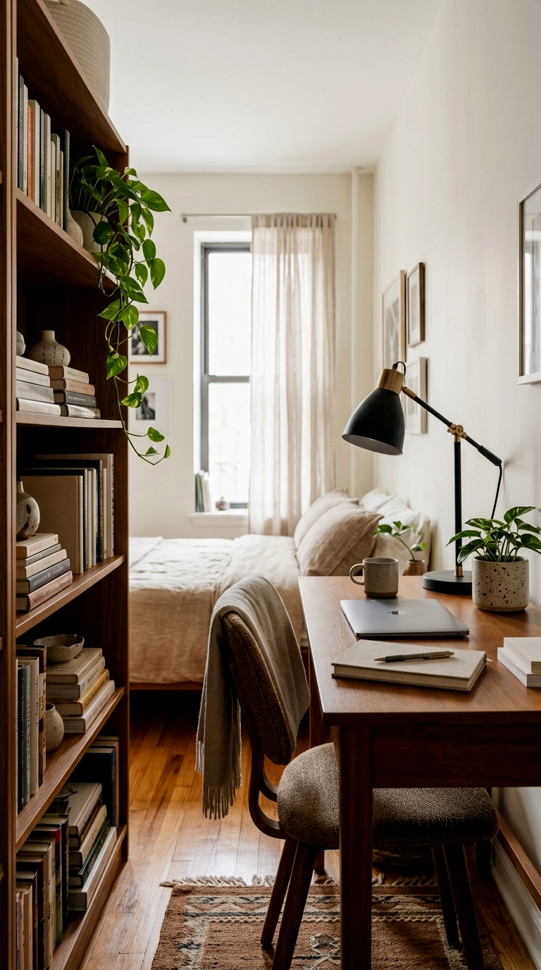8. Bound work with a bookcase edge or a lamp change