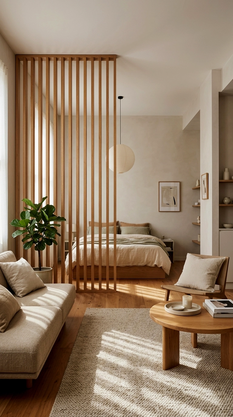 11. Build a simple slat screen or room divider