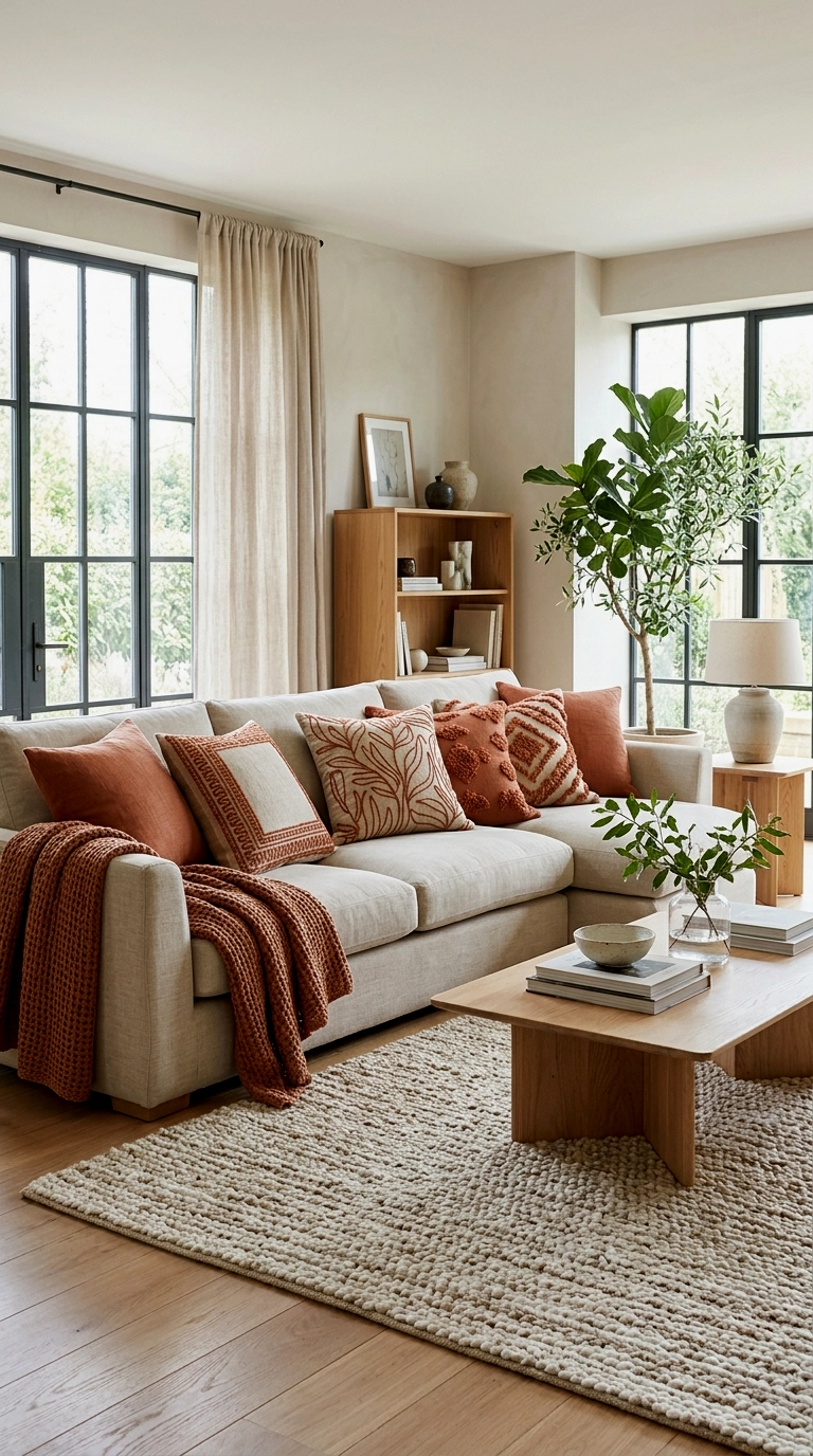 7. Buy one textile per room, in the house's colour thread