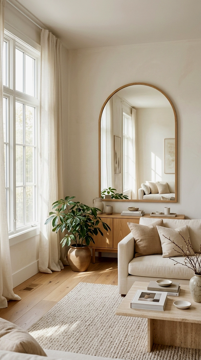 10. Hang one mirror where the light is wasted