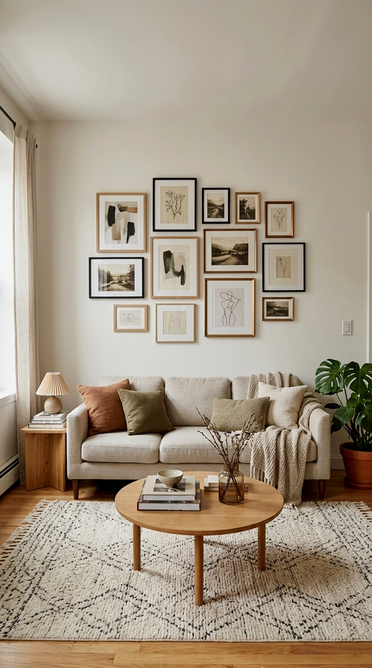 4. Use removable strips for one real gallery cluster