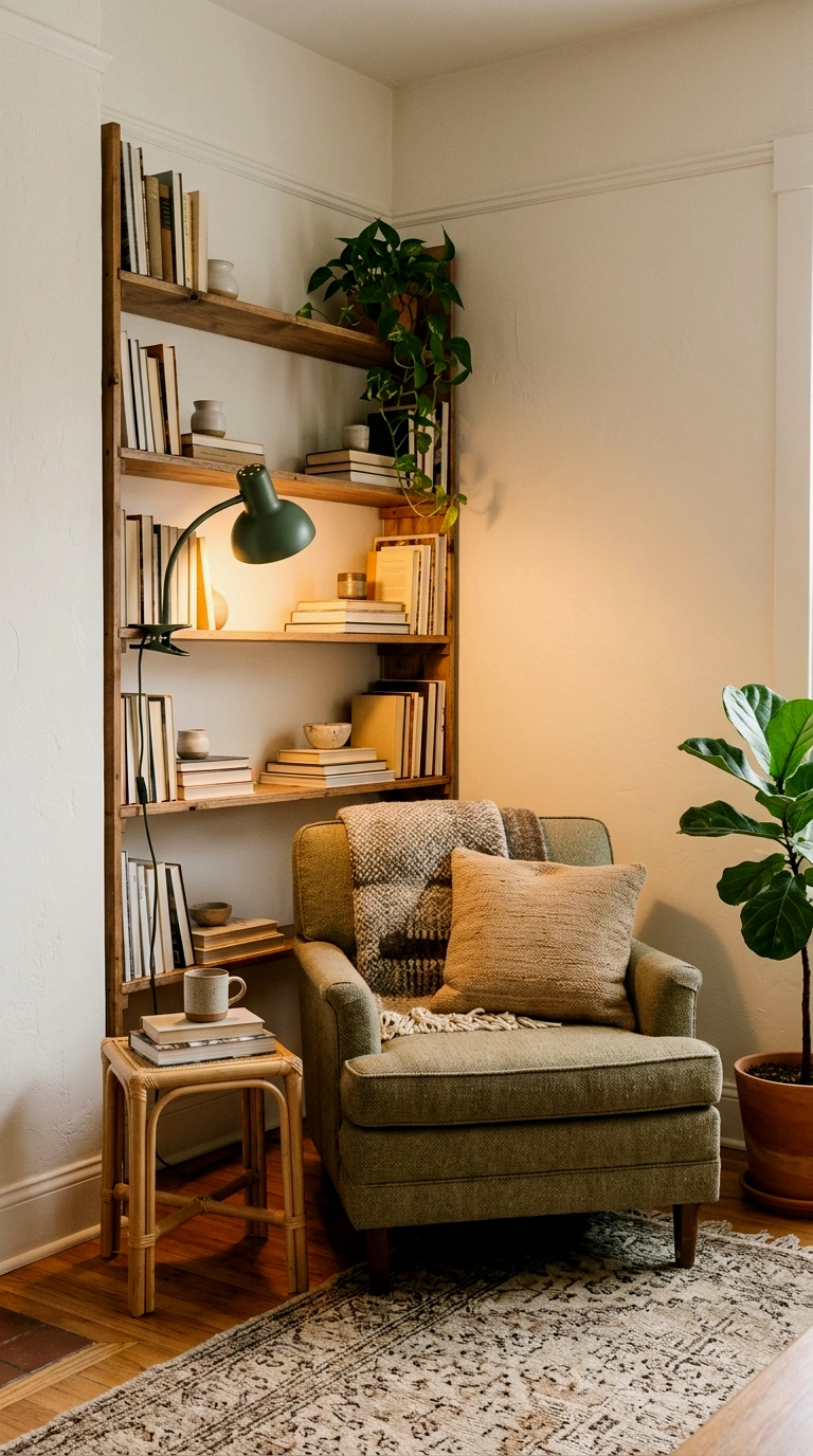 7. Clamp lights onto shelves and headboards